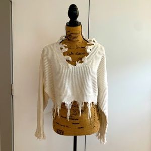 ZAFUL osfm distressed trendy sweater